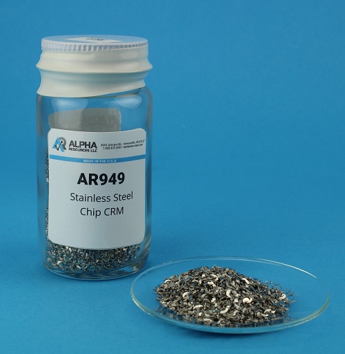 View SOLD OUT - Carbon, Sulfur and Nitrogen in Stainless Steel Chip CRM (C= 0.022%, S=0.032%, N=0.0404%)