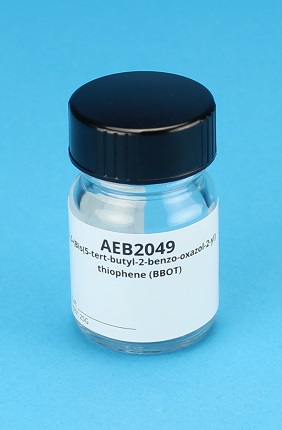 View 25-(Bis(5-tert-butyl-2-benzo-oxazol-2-yl) thiophene (BBOT) (OAS) (C= 72.56%, H= 6.11%, N= 6.49%, O= 7.41%, S= 7.40%)
