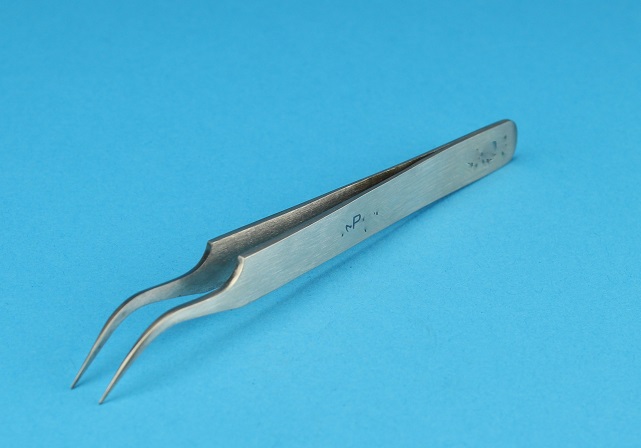 View Tweezers, Stainless Steel, Curved Point, 4.5 