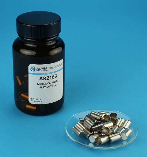 View Smooth Wall Nickel Capsule (H=10mm, D=6.5mm) Flat Bottom