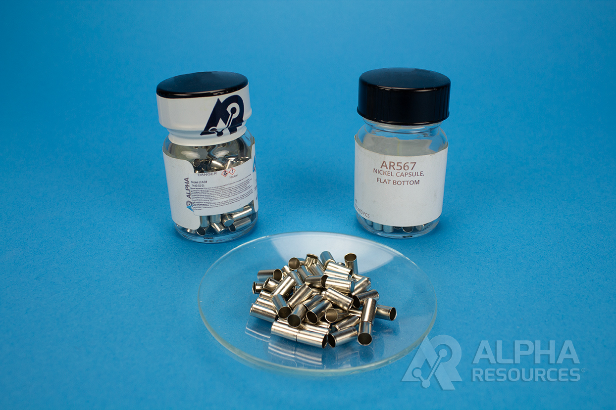 View Smooth Wall Nickel Capsule (H= 7mm, OD= 3.5mm) Flat Bottom