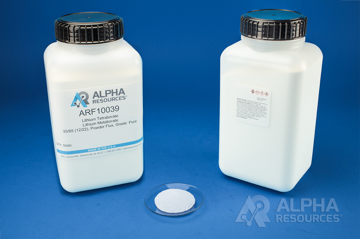 View Lithium Tetraborate/Lithium Metaborate 35/65 (12/22), Powder Flux, Grade Pure