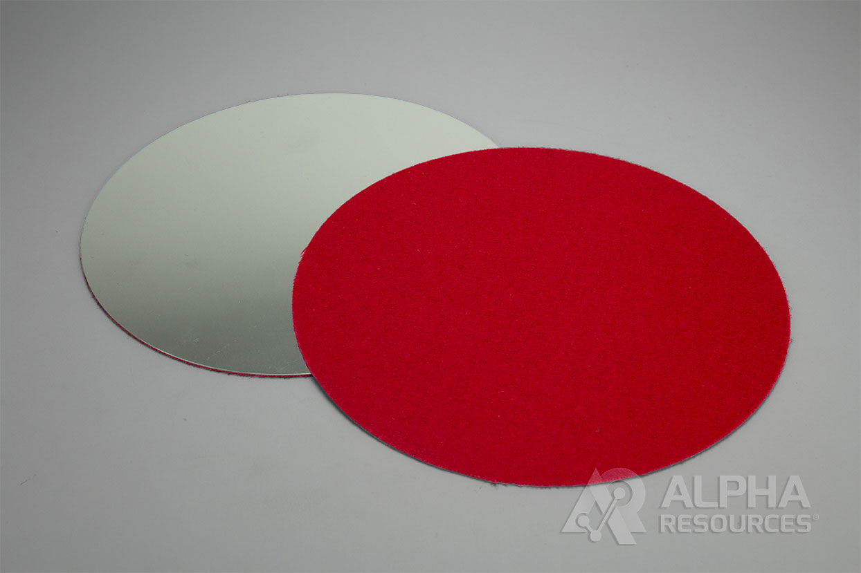 View Red Felt Cloth w/Metal Back, 200mm